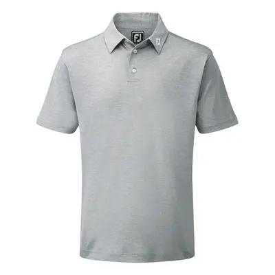 FOOTJOY 2025 STRETCH PIQUE ATHLETIC FIT GOLF POLO SHIRT - Heather Grey - 91819 , S