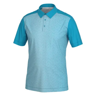 GALVIN GREEN MILE GOLF POLO SHIRT - AQUA / WHITE - M