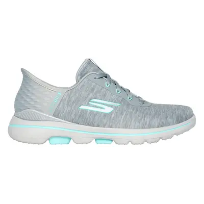 SKECHERS GO GOLF WALK 5 SLIP IN LADIES GOLF SHOES - GREY / AQUA - 4 UK