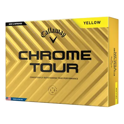 CALLAWAY CHROME TOUR GOLF BALLS - YELLOW - 1 Dozen