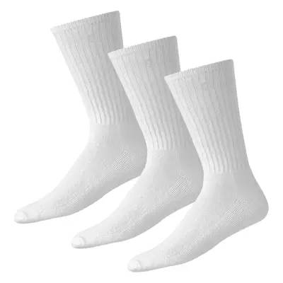 FOOTJOY COMFORTSOF GOLF CREW SOCKS 16331 - WHITE (3 PACK)