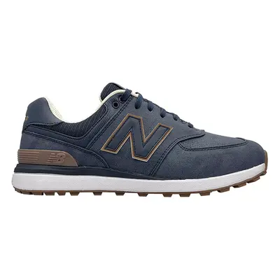 NEW BALANCE 574 GREENS V2 GOLF SHOES - NAVY / GUM - 7 UK