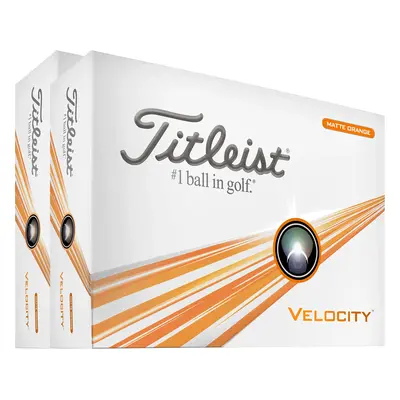 TITLEIST VELOCITY GOLF BALLS / DOUBLE DOZEN - ORANGE - 2 Dozen