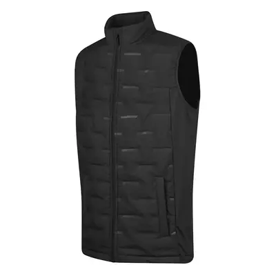 ISLAND GREEN THERMAL HEAT WELDED QUILTED GOLF GILET - BLACK - M