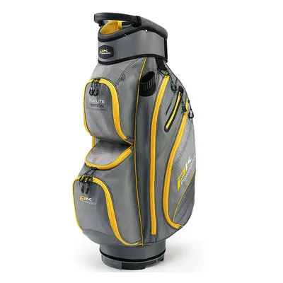 POWAKADDY DLX LITE GOLF CART BAG - GUN METAL / YELLOW