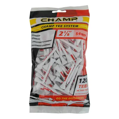 CHAMP WOODEN GOLF TEES BUMPER PACKS - 54mm x 120 Tees