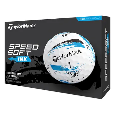 TAYLORMADE SPEEDSOFT INK GOLF BALLS - BLUE - 1 Dozen