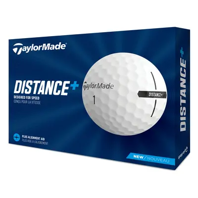 TAYLORMADE DISTANCE+ GOLF BALLS - WHITE - 1 Dozen