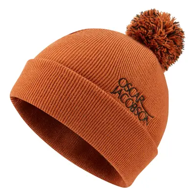 OSCAR JACOBSON KNITTED II BOBBLE HAT - ORANGE