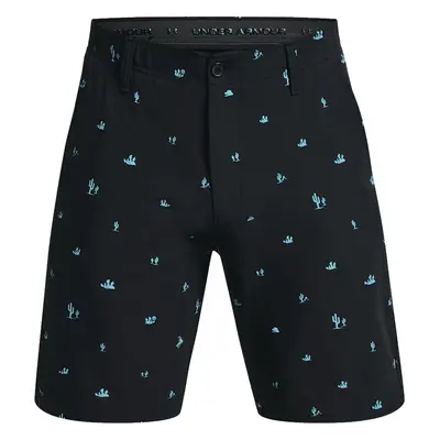 UNDER ARMOUR UA DRIVE PRINTED TAPER SHORTS - BLACK / BLUE FOAM - 32"