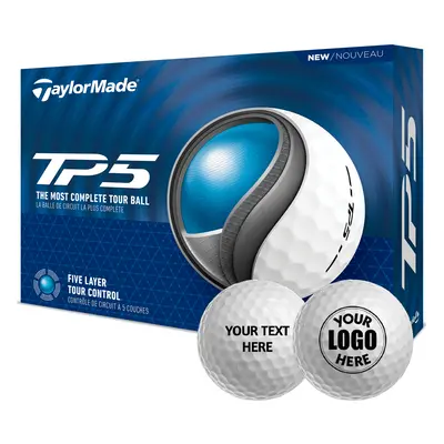 TAYLORMADE TP5 GOLF BALLS - WHITE PERSONALISED