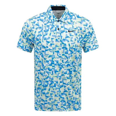 NIKE DRI-FIT TOUR CONFETTI GOLF POLO SHIRT - PHOTO BLUE - M