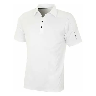 ISLAND GREEN TECH PERFORMANCE GOLF POLO SHIRT - White , 2XL