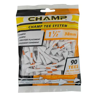 CHAMP WOODEN GOLF TEES BUMPER PACKS - 38mm x 90 Tees