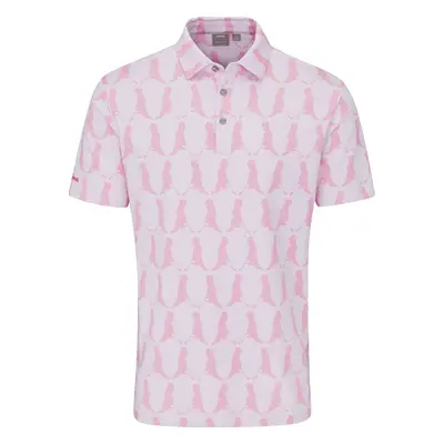 PING MR PING PRINTED GOLF POLO SHIRT - WILD ROSE - XL