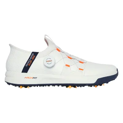 SKECHERS GO GOLF ELITE 5 SLIP IN VORETEX GOLF SHOES - WHITE / NAVY - 7 UK