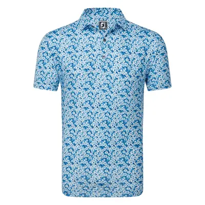 FOOTJOY PRIMROSE PRINT GOLF POLO SHIRT 81567 - OCEAN - S