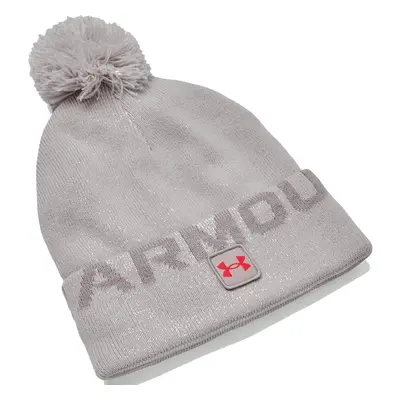 UNDER ARMOUR HALFTIME FLEECE POM BEANIE - GHOST GRAY / TIN