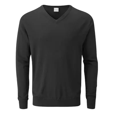 PING WARREN V NECK MERINO SWEATER - BLACK - M