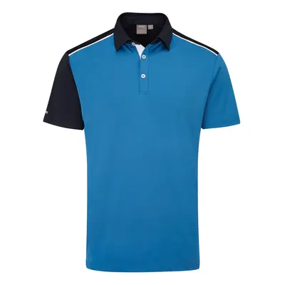 PING MACK POLO SHIRT - DANUBE / NAVY - S