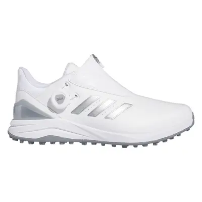 ADIDAS SOLARMOTION BOA SPIKELESS 24 GOLF SHOES - CLOUD WHITE / SILVER METALLIC / BLUE BURST - 7 