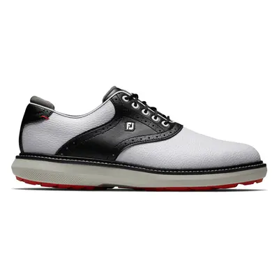 FOOTJOY FJ TRADITIONS SPIKELESS 57924 GOLF SHOES - WHITE / BLACK / GREY - 8 UK