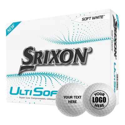 SRIXON ULTISOFT GOLF BALLS PERSONALISED - WHITE