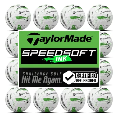 TAYLORMADE SPEEDSOFT INK HIT ME AGAIN™ GOLF BALLS - GREEN - 1 Dozen