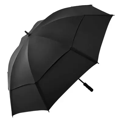 AXGLO HURRICANE 62" DOUBLE CANOPY GOLF UMBRELLA - BLACK