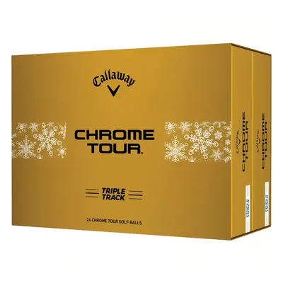 CALLAWAY CHROME TOUR TRIPLE TRACK GOLF BALLS - HOLIDAY DOUBLE DOZEN - Double Dozen Gift Box