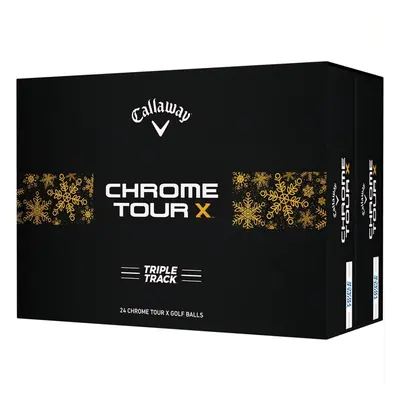 CALLAWAY CHROME TOUR X TRIPLE TRACK GOLF BALLS - HOLIDAY DOUBLE DOZEN - Double Dozen Gift Box