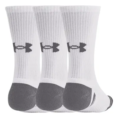 UNDER ARMOUR PERFORMANCE TECH CREW SOCKS - 3 PACK - WHITE