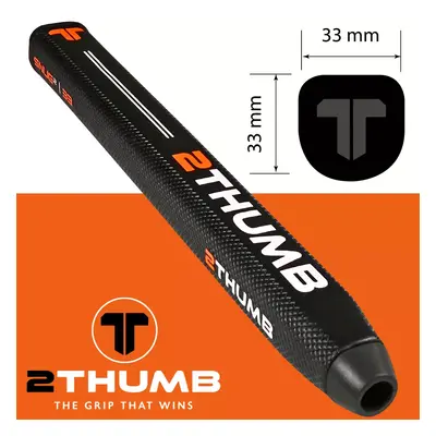 2THUMB SNUG SQ GOLF PUTTER GRIP- BLACK - SNUG SQ 33