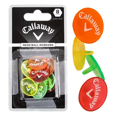 CALLAWAY NEON GOLF BALL MARKERS X 8 PACK