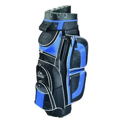 LONGRIDGE PRO CART 15 WAY DIVIDER GOLF TROLLEY BAG - BLUE / BLACK