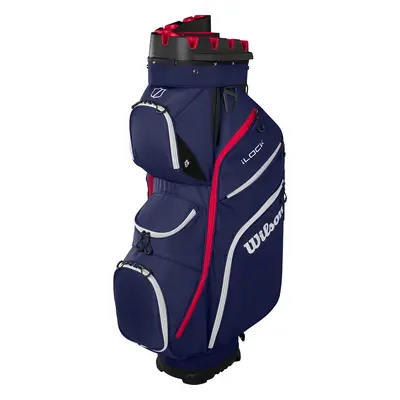 WILSON 2025 I-LOCK 4 GOLF CART BAG - NAVY / WHITE / RED