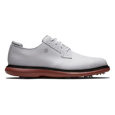 FOOTJOY 2025 TRADITIONS BLUCHER 57946 GOLF SHOES - WHITE / BRICK - 12 UK