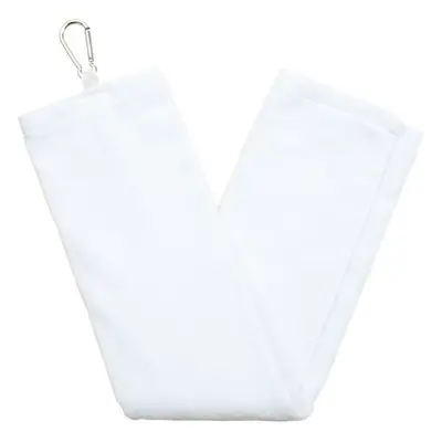 MASTERS TRIFOLD GOLF TOWEL - White