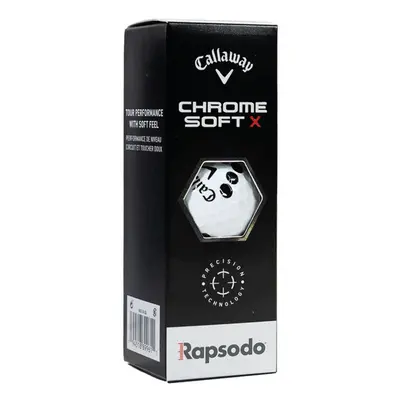 CALLAWAY RPT RAPSODO CHROME SOFT X GOLF BALLS - 3 BALL SLEEVE - 3 Ball Sleeve