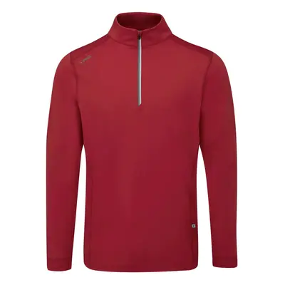 PING LATHAM 1/4 ZIP GOLF PULLOVER - RICH RED - L