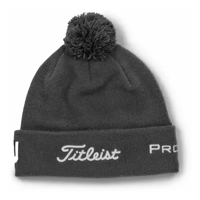 TITLEIST TOUR POM POM BEANIE HAT - CHARCOAL