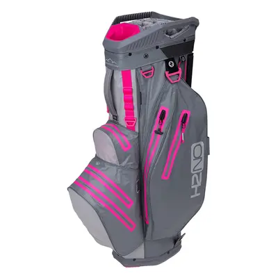 SUN MOUNTAIN H2NO LITE WATERPROOF GOLF CART BAG - NICKEL / CADET / HOT PINK