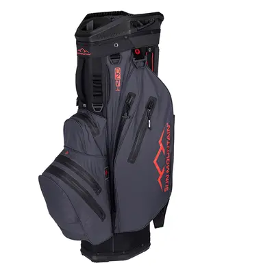 SUN MOUNTAIN 2025 H2NO LITE WATERPROOF GOLF CART BAG - BLACK / STEEL / RED