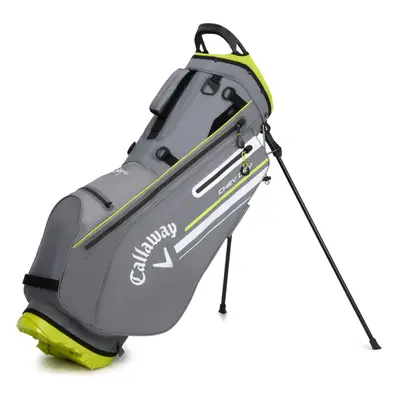 CALLAWAY CHEV DRY GOLF STAND CARRY BAG - CHARCOAL / FLO YELLOW