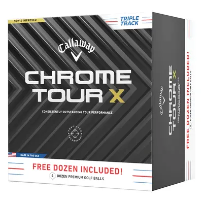 CALLAWAY CHROME TOUR X TRIPLE TRACK GOLF BALLS - WHITE - 4 FOR 3 - 4 Dozen