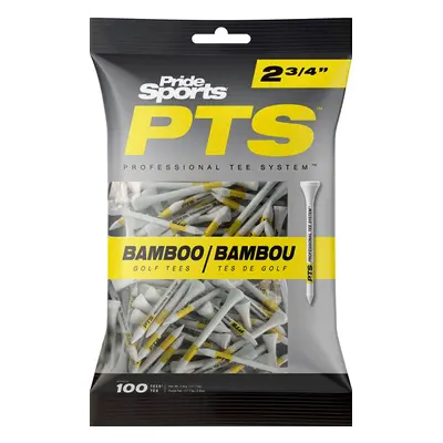 PRIDE PTS BAMBOO GOLF TEES - BUMPER PACKS - YELLOW 2.75″ (100 PACK)