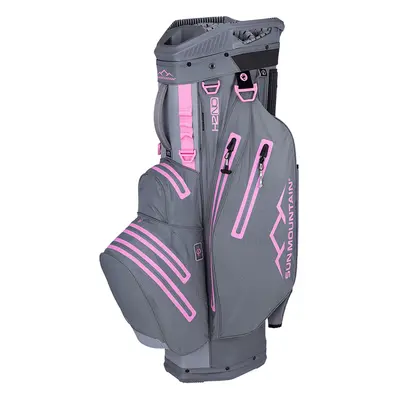 SUN MOUNTAIN 2025 H2NO LITE WATERPROOF GOLF CART BAG - NICKEL / CADET / PINK