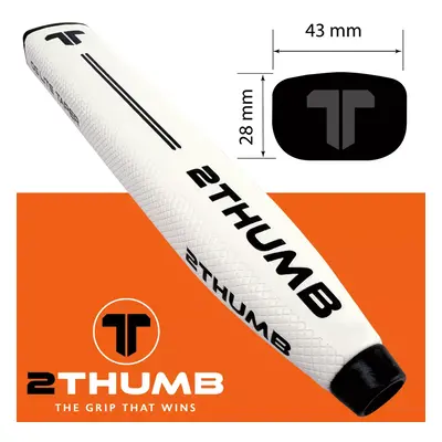 2THUMB OG TAPER LITE GOLF PUTTER GRIP- WHITE - OG TAPER 43 LITE