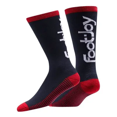 FOOTJOY PRO-DRY CREW HERITAGE GOLF SOCKS - NAVY / RED