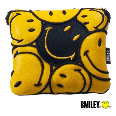 SMILEY ORIGINAL STACKED MALLET PUTTER HEADCOVER - YELLOW / BLACK